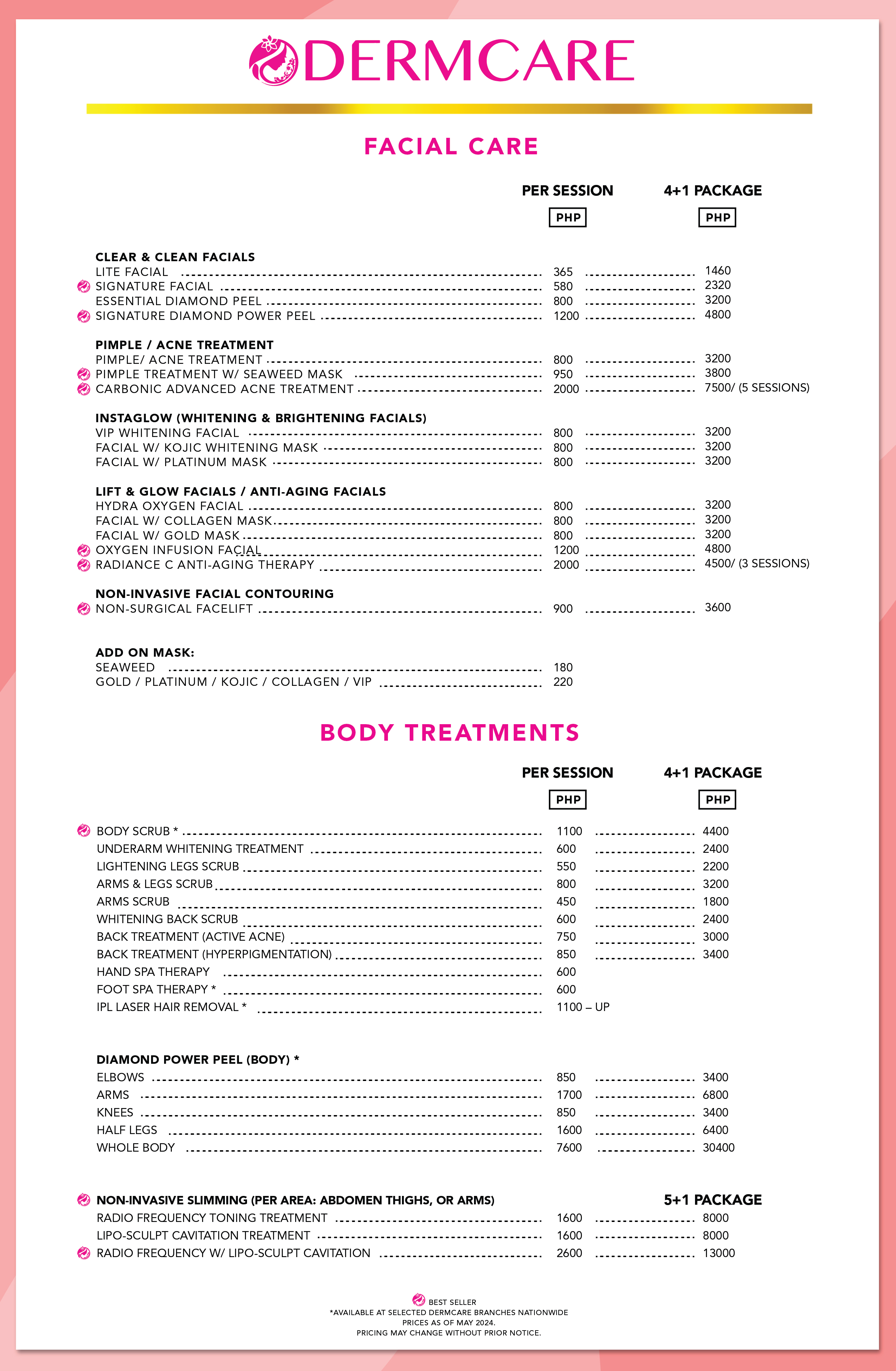 Facial Care & Body Treatments